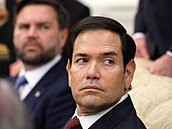 Americký ministr zahranií Marco Rubio  v Oválné pracovn Bílého domu (18....