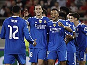 Hrái Realu Madrid se tí z gólu di sít Olympiakosu.