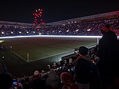 Potemnlý stadion Slavie ped utkáním proti Bohemians