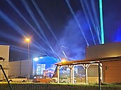 Záhadný paprsek viditelný z Prostjova byl laserovou show pi koncertu zpváka...