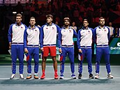 etí tenisté ped zaátkem tvrtfinále Davis Cupu proti panlsku.