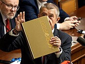 Pedseda ANO Andrej Babi na mimoádné schzi Snmovny k tomu, jak bude eit...