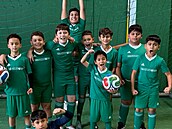 Dti z ústeckého fotbalového klubu Mongaguá na turnaji v Dín nazvaném...