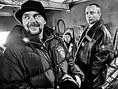 Snímek fotografa Tomkiho Nmce z natáení filmu Lea. Zleva kameraman Vladimír...