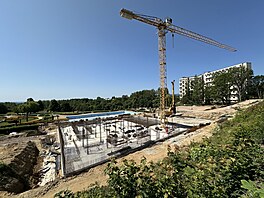 Výstavba nové plavecké haly v Litvínov�. (�erven 2025)
