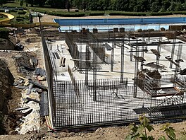 Výstavba nové plavecké haly v Litvínov�. (�erven 2025)