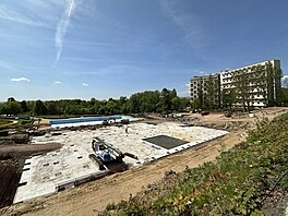 Výstavba nové plavecké haly v Litvínov�. (duben 2025)