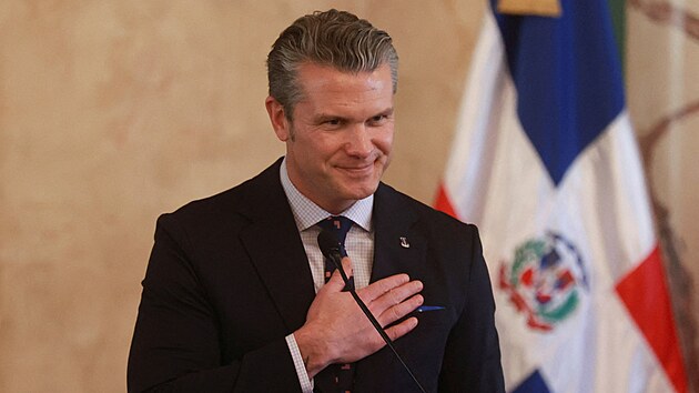 Americk� ministr obrany Pete Hegseth v Santo Domingu (26. listopadu 2025)