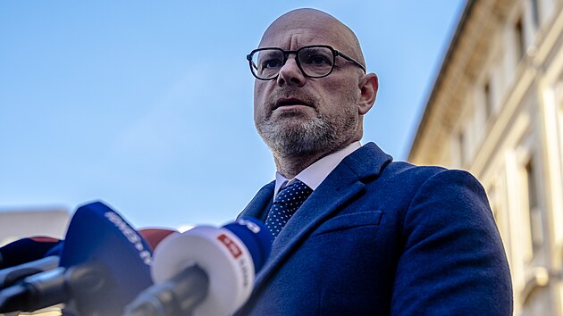 Robert Plaga (ANO), na tiskov� konferenci po jedn�n� s prezidentem Petrem Pavlem. (28. listopadu 2025).