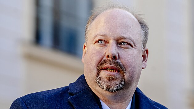 Kandid�t na ministra spravedlnosti, Jeron�m Tejc (ANO) na tiskov� konferenci po jedn�n� s prezidentem Petrem Pavlem. (28. listopadu 2025).