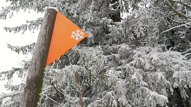 Ve vy���ch parti�ch kraje, nap��klad ve ���rsk�ch vr��ch, si u� b�ka�i u�ij� solidn� svezen�. Na sn�mku okol� Sklen�ho a T�ech Studn�.