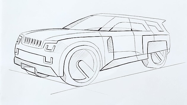 Concept X.Skica.3/4 p�edn� pohled.