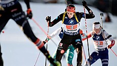 N�mecká biatlonistka Vanessa Voigtová v úvodním závod� �tafet na SP v Ruce.