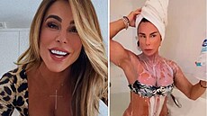 Ponkud zvlátní koupele si modelka a trenérka Andrea Sunshine dopává naprosto...