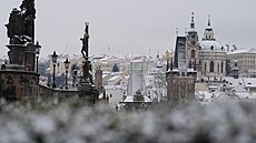 První sníh v Praze. (24. listopadu 2025)