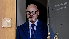 Robert Plaga (ANO), na tiskové konferenci po jednání s prezidentem Petrem...