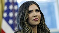 Ministryn� vnit�ní bezpe�nosti USA Kristi Noemová v Bílém dom� (17. listopadu...