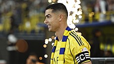 Cristiano Ronaldo p�ed utkáním saúdskoarabského An-Nassru.