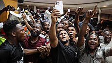 Oslavy haitského postupu na mistrovství sv�ta ve fotbale.