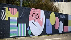 Malba na st�n� u supermarketu Billa v Moravských Bud�jovicích nahradila star�í...