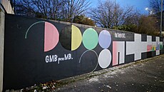 Malba na st�n� u supermarketu Billa v Moravských Bud�jovicích nahradila star�í...