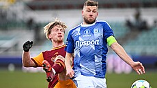 Olomoucký zálo�ník Radim Breite (vlevo) a Marcel �ermák z Dukly