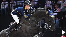 Jezdec Thibeau Spits z týmu Prague Lions ve finále parkurového Super Cupu