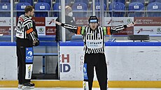 Sudí Daniel Pra�ák neuznává gól.