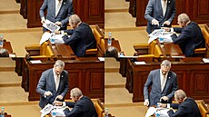 Sch�ze Poslanecké sn�movny. Na snímku Zden�k H�ib (Piráti) vyzval QR kódem...