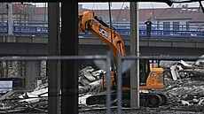 Demolice bývalého hobbymarketu Bauhaus v centru Ostravy. Místo n�j má vzniknout...