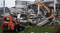 Demolice bývalého hobbymarketu Bauhaus v centru Ostravy. Místo n�j má vzniknout...