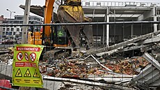 Demolice bývalého hobbymarketu Bauhaus v centru Ostravy. Místo n�j má vzniknout...