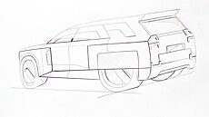 Concept X.Skica.3/4 zadní pohled.