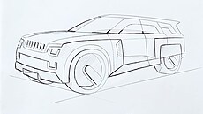 Concept X.Skica.3/4 p�ední pohled.