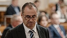 Boris ��astný, p�edseda klubu Motoristé sob�, na jednání rozpo�tového výboru...