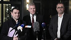 Petr Macinka, Filip Turek a Boris ��astný ze strany Motoristé sob� po koali�ním...