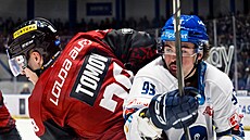 Kladno, 23. 11. 2025. Rytí�i Kladno - Sparta Praha. Tristen Robins z Kladna...