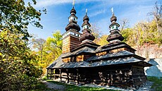 D�ev�ný kostelík p�ed po�árem