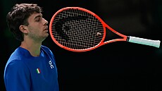 Flavio Cobolli z Itálie b�hem semifinále Davis Cupu