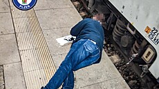 Opilý fotbalový fanou�ek z N�mecka spadl na nástupi�ti a bouchl se do hlavy,...