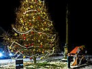 Slavnostn� rozsv�cen� v�no�n�ho stromku na Nov�m Hr�dku si m�stn� u�ili s...
