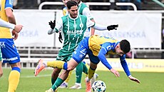 Momentka z duelu Bohemians Praha 1905 - FK Teplice.