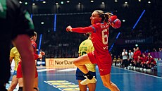 Veronika Kafka Malá zakonuje v utkání proti Brazilkám.