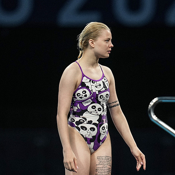 Ukrajinská skokanka do vody Sofija Lyskunová.