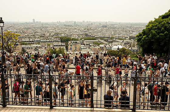 Pohled od baziliky na Montmartru