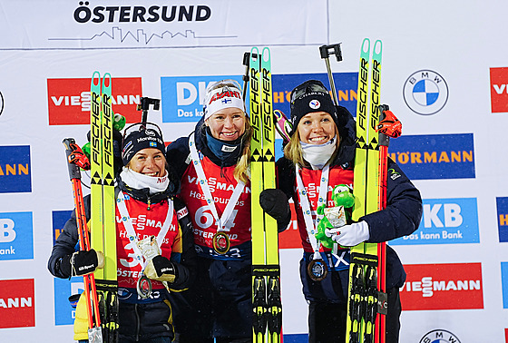 Stupn� vít�zek po sprintu ve �védském Östersundu.