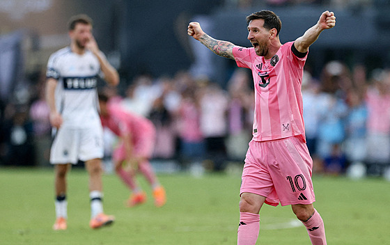 Lionel Messi slaví úsp�ch Interu Miami