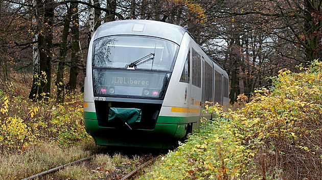 Polský úsek elezniní trati Liberec - itava.