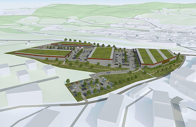 Retail park chce postavit spolenost Portin. Na obrázku je pedbná...