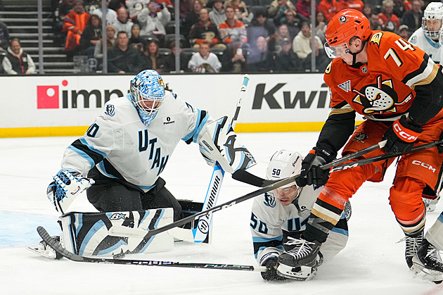 Vejmelka, Utah'ın Anaheim buzunda kazandığı zaferde sıfır aldı